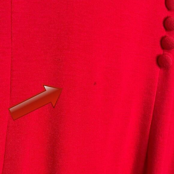 Cynthia Howie Maggy Boutique Midi Maxi Dress Womens 12 Red Vintage Modest Casual - Picture 8 of 10